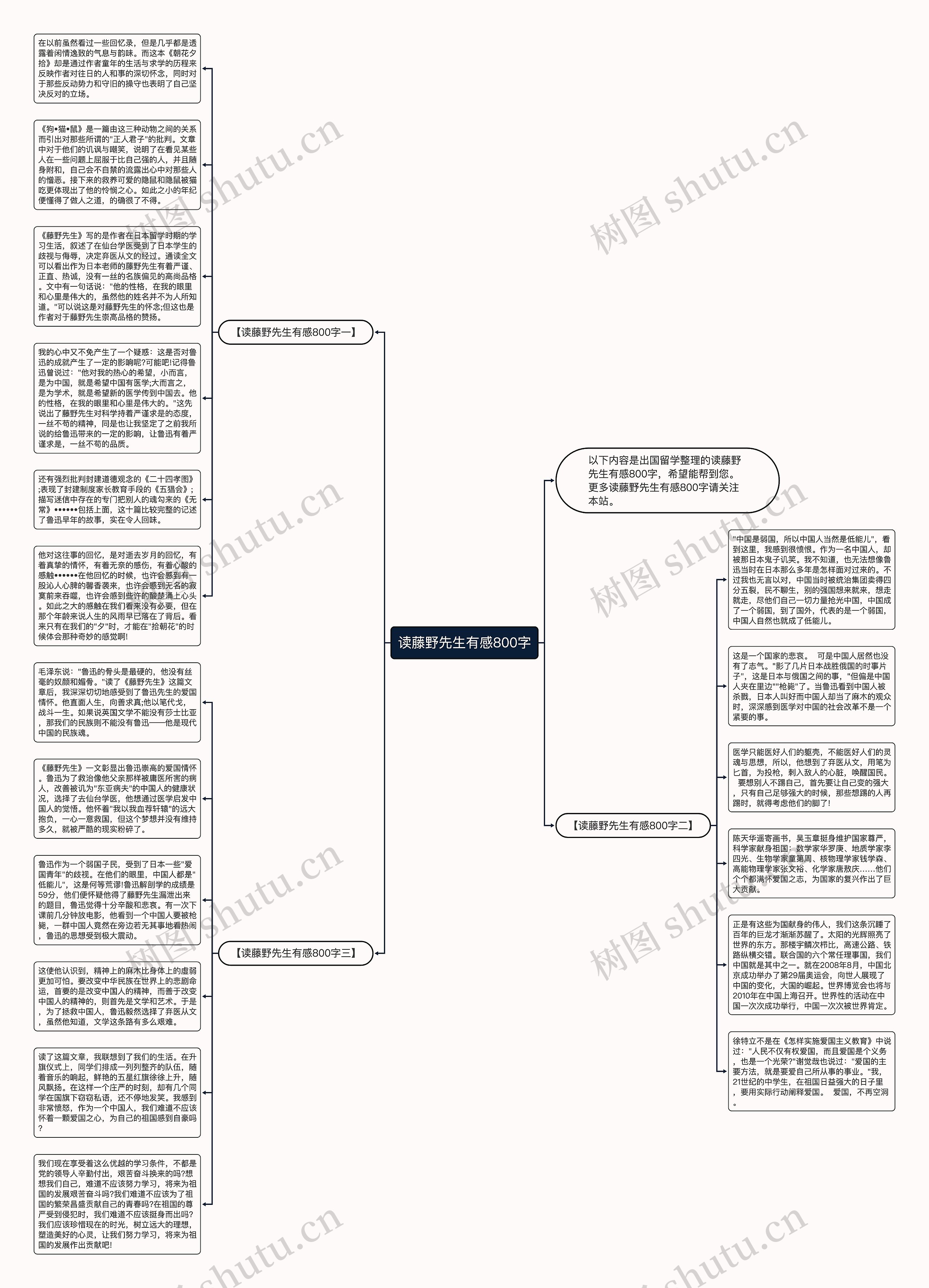 读藤野先生有感800字思维导图