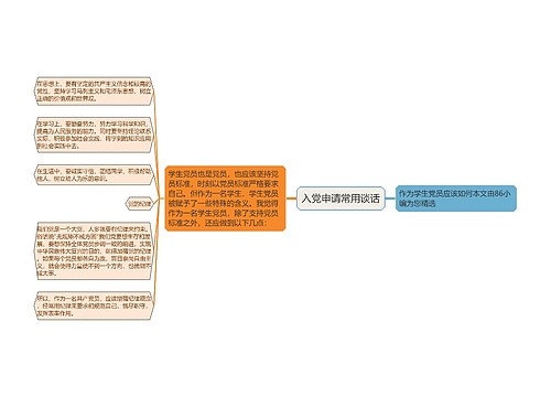 入党申请常用谈话