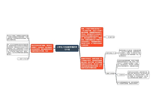 小学生六年级新学期的学习计划
