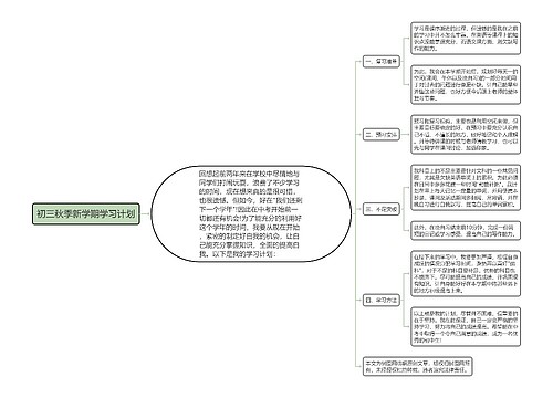 初三秋季新学期学习计划