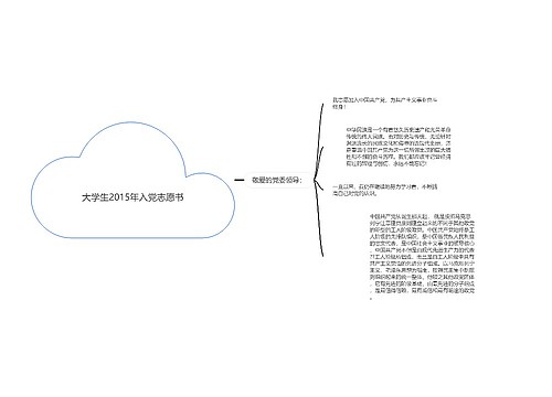 大学生2015年入党志愿书