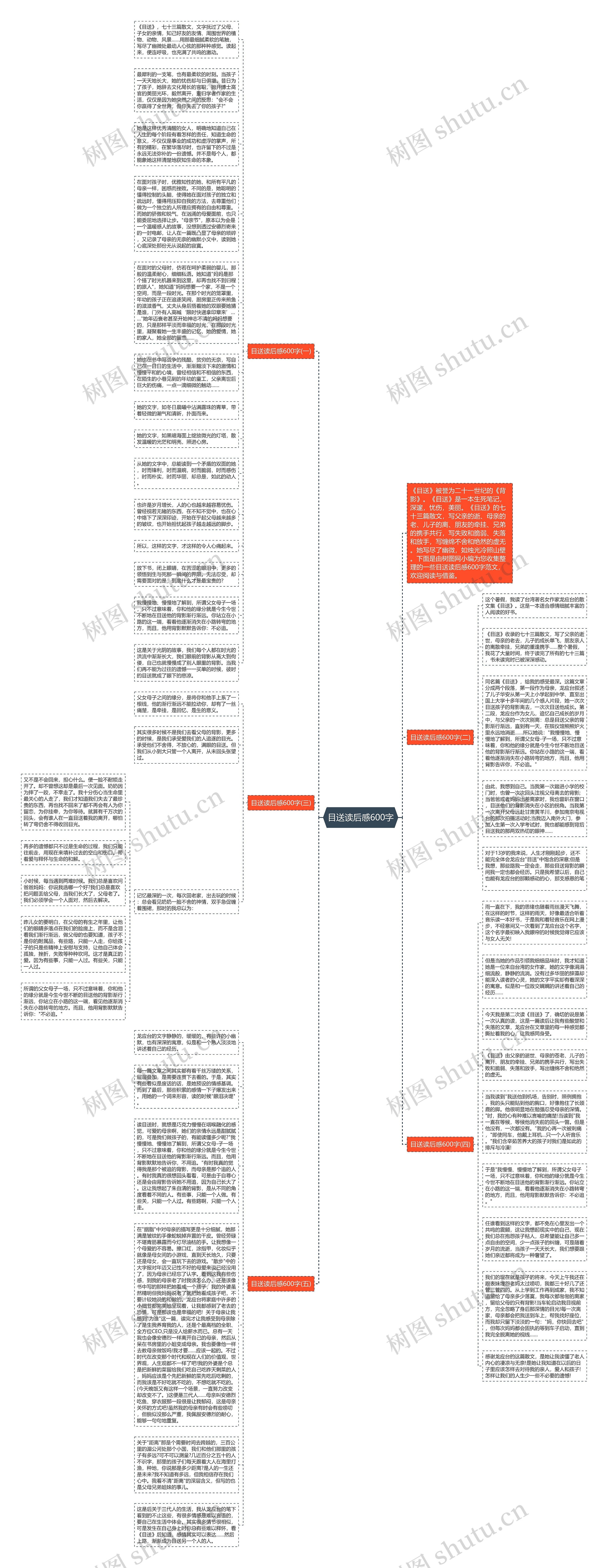 目送读后感600字思维导图