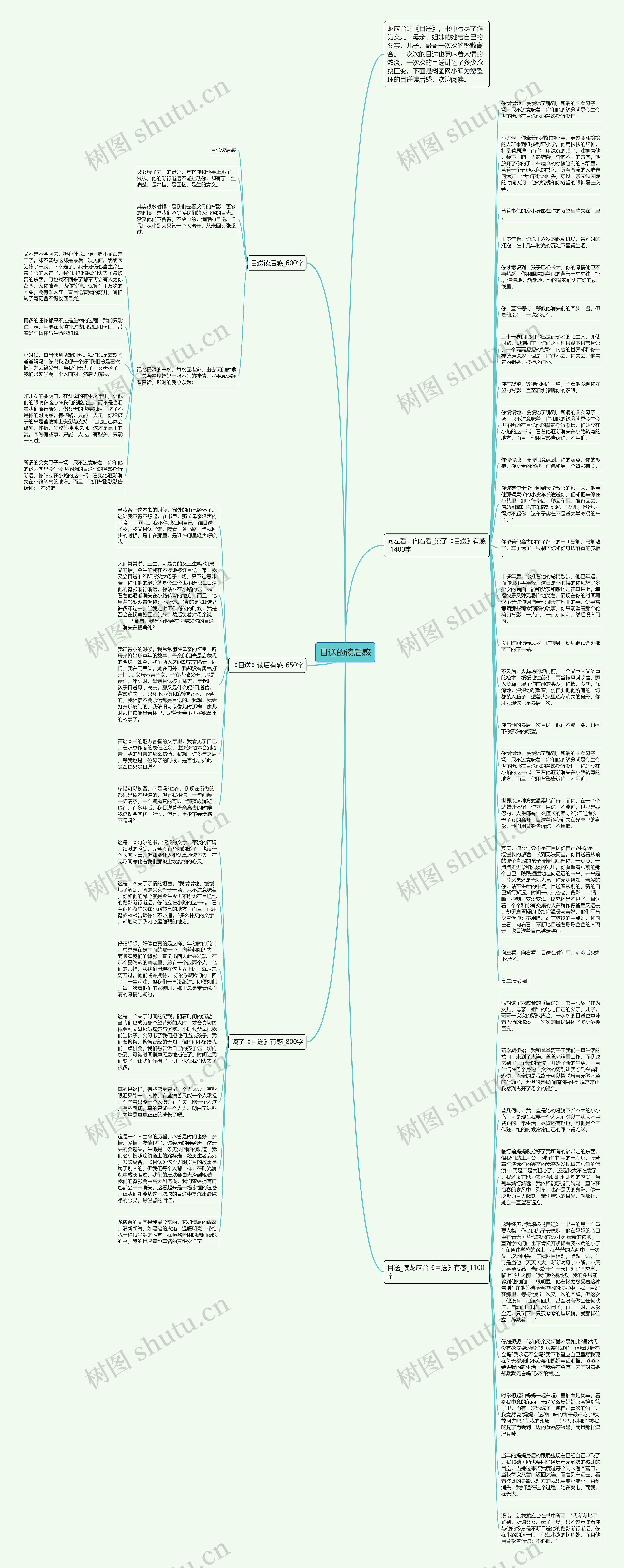 目送的读后感思维导图