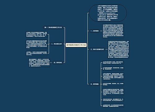 新学期高中教师工作计划