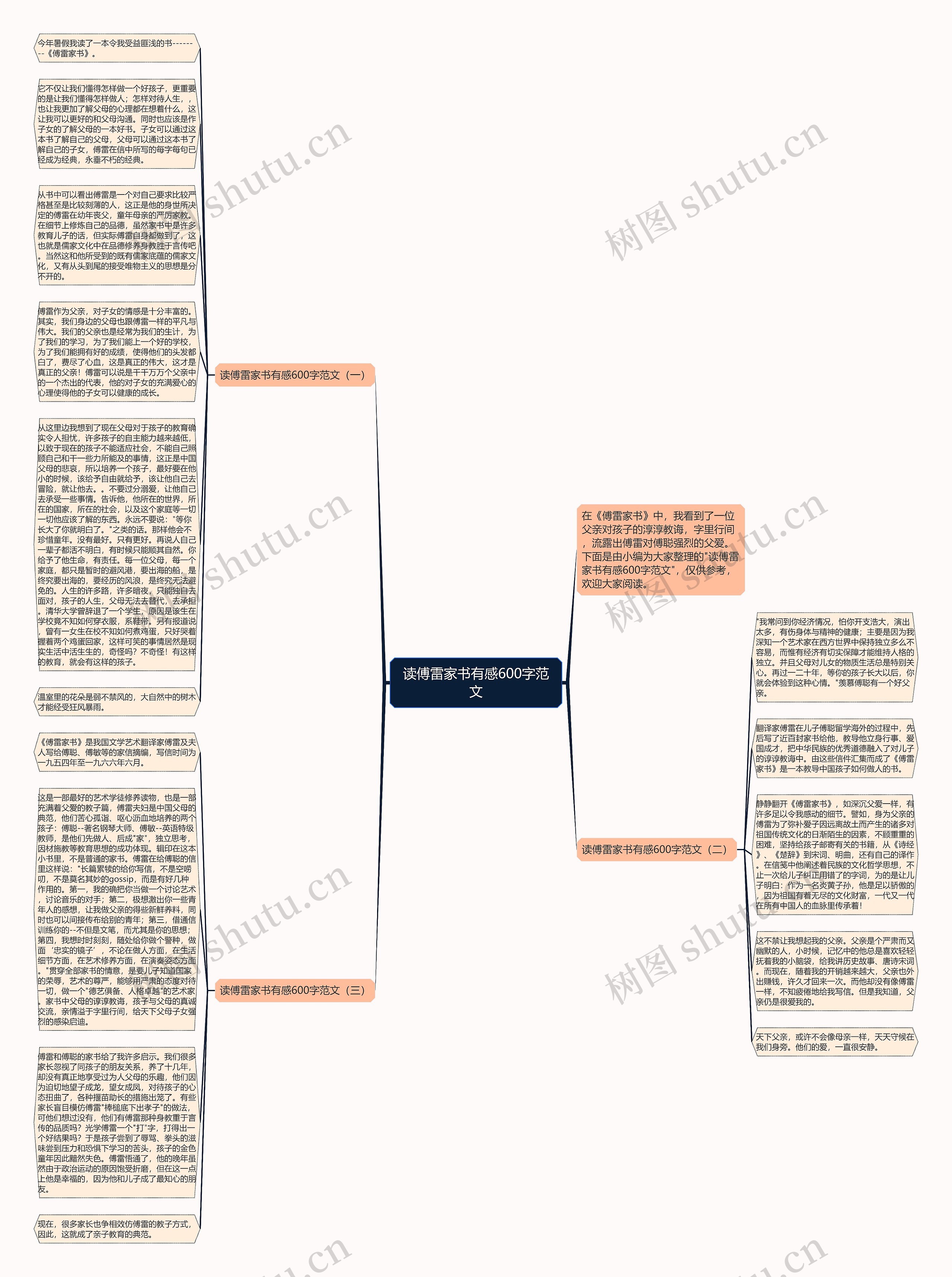 读傅雷家书有感600字范文思维导图