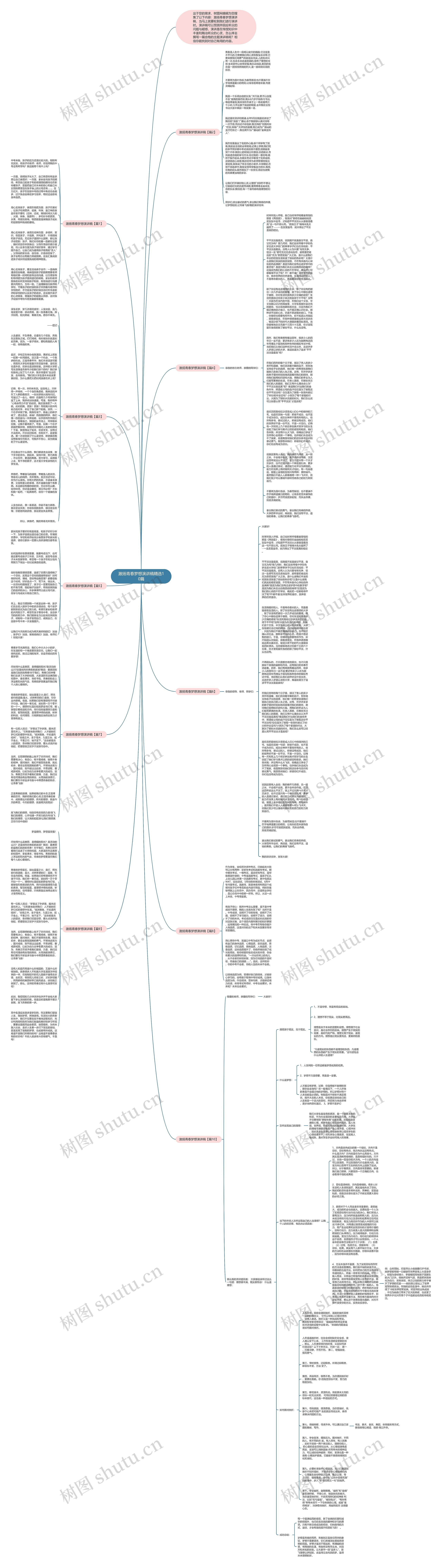 激扬青春梦想演讲稿精选10篇思维导图