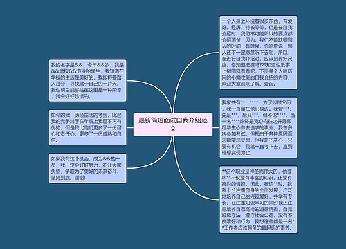 最新简短面试自我介绍范文