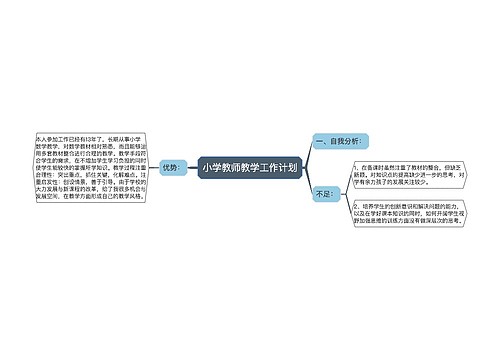 小学教师教学工作计划