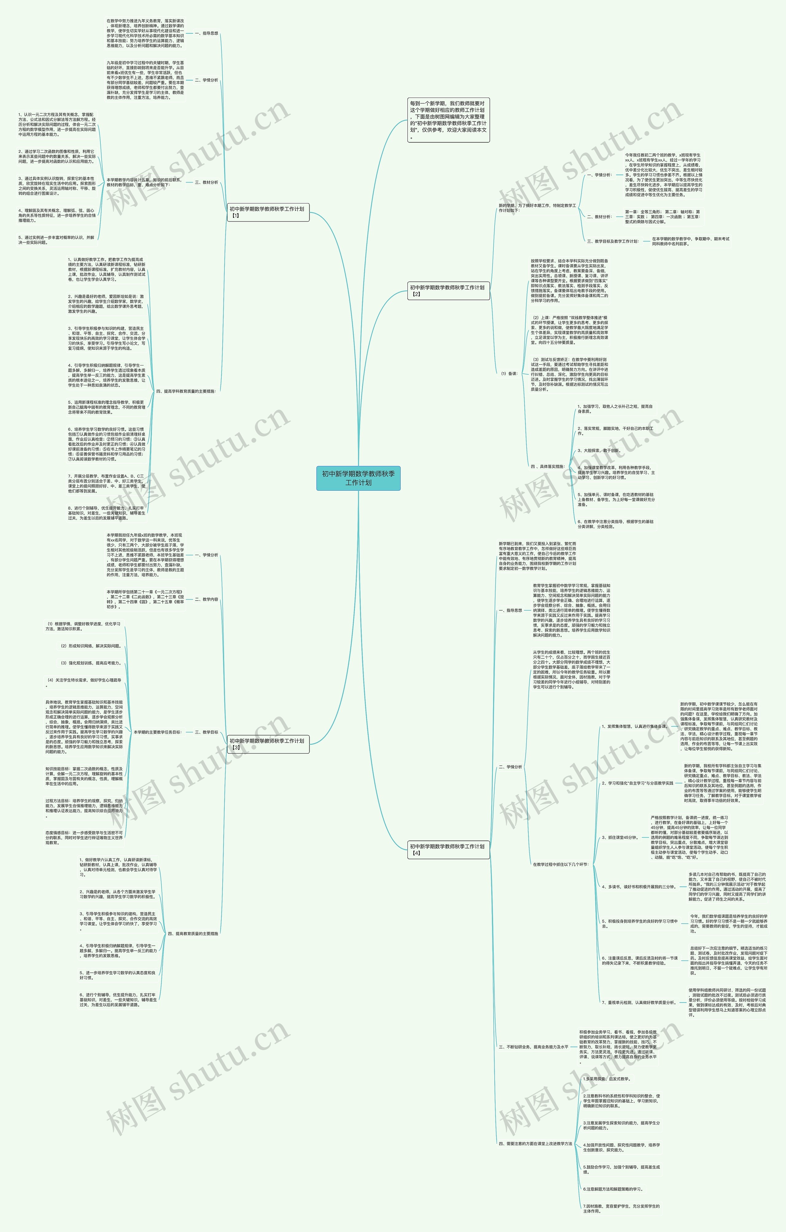 初中新学期数学教师秋季工作计划 初中新学期数学教师秋季工作计划