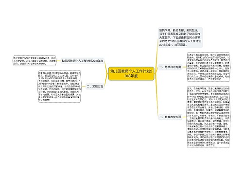 幼儿园教师个人工作计划2018年度