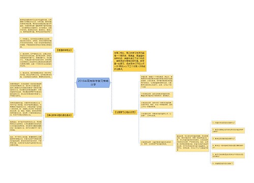2016年高考数学复习策略分享思维导图