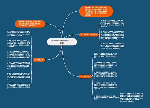 新学期小学教师开学工作计划