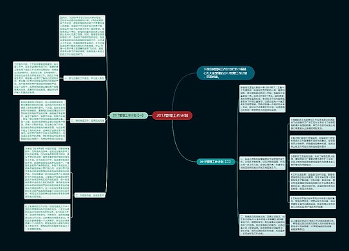 2017管理工作计划