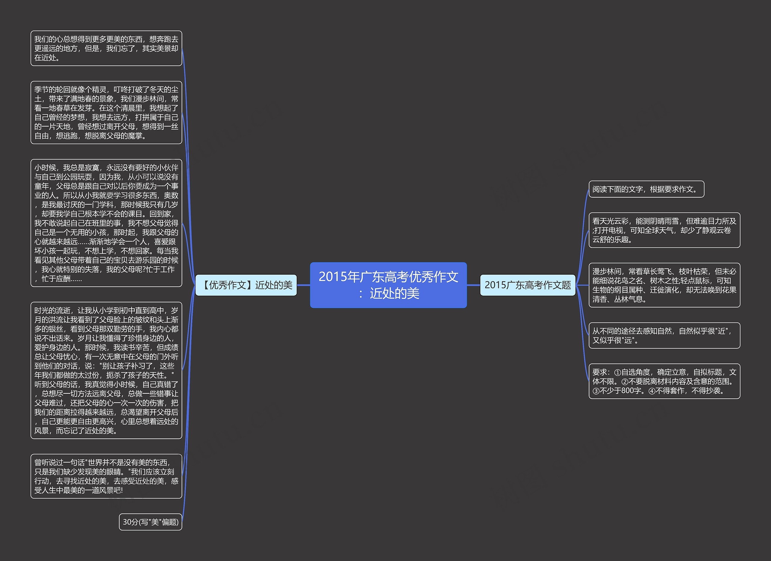 2015年广东高考优秀作文：近处的美