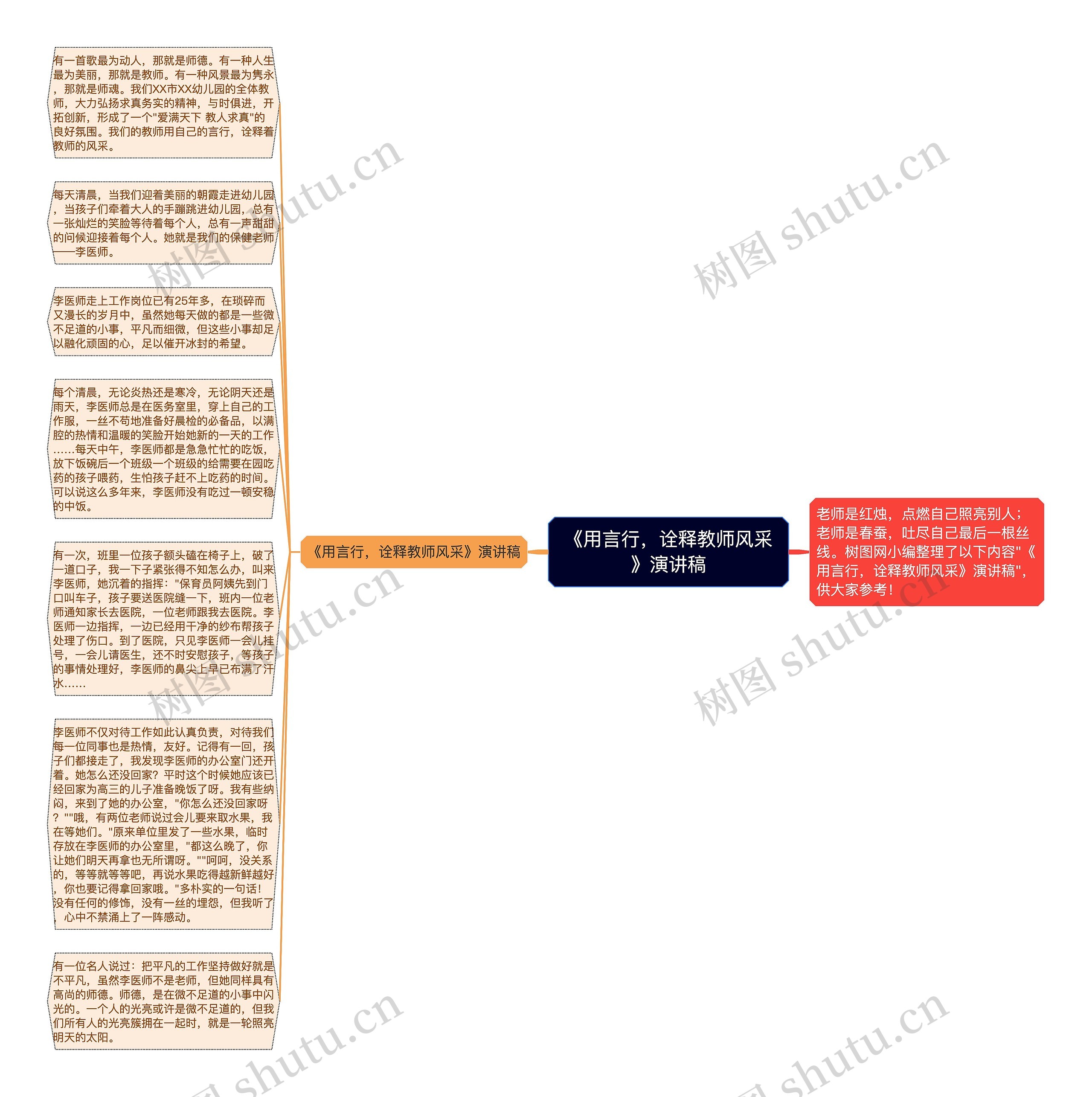 《用言行，诠释教师风采》演讲稿