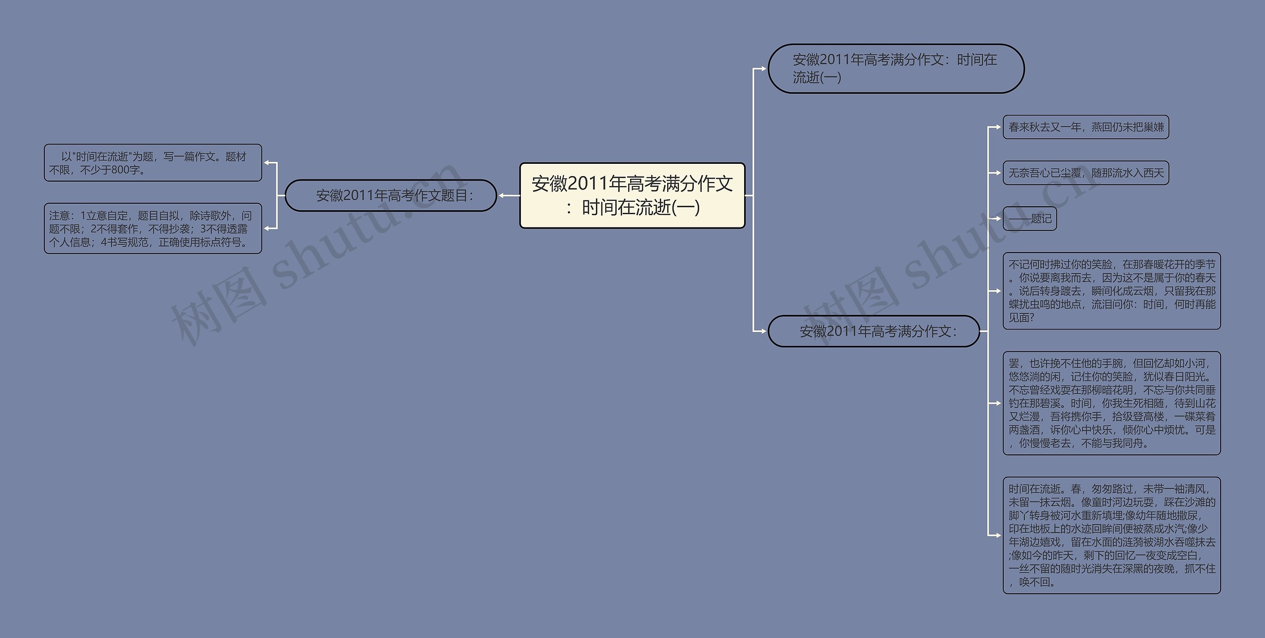 安徽2011年高考满分作文：时间在流逝(一)