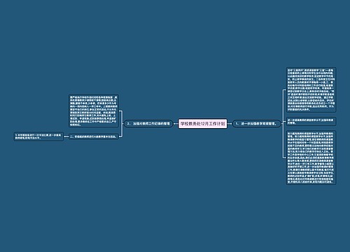 学校教务处12月工作计划
