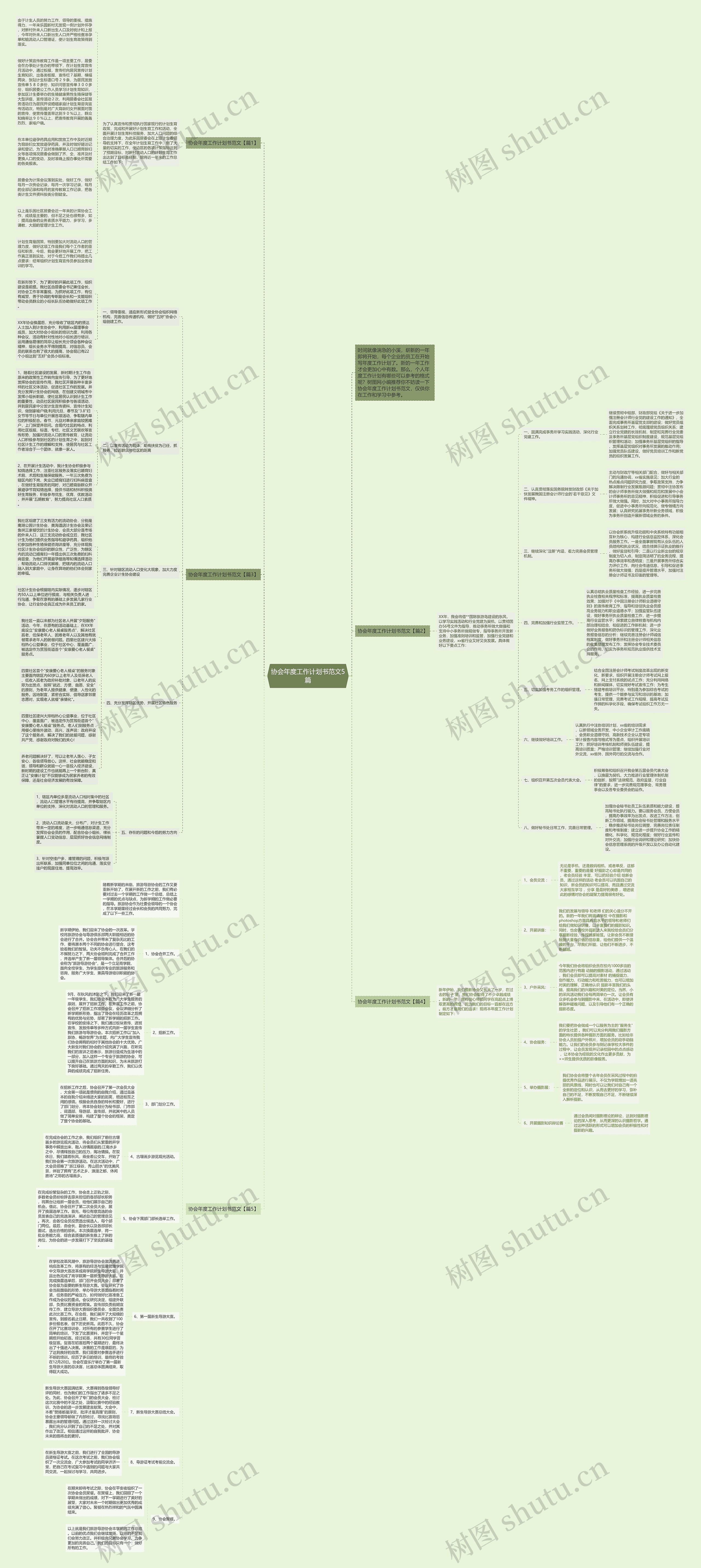 协会年度工作计划书范文5篇思维导图