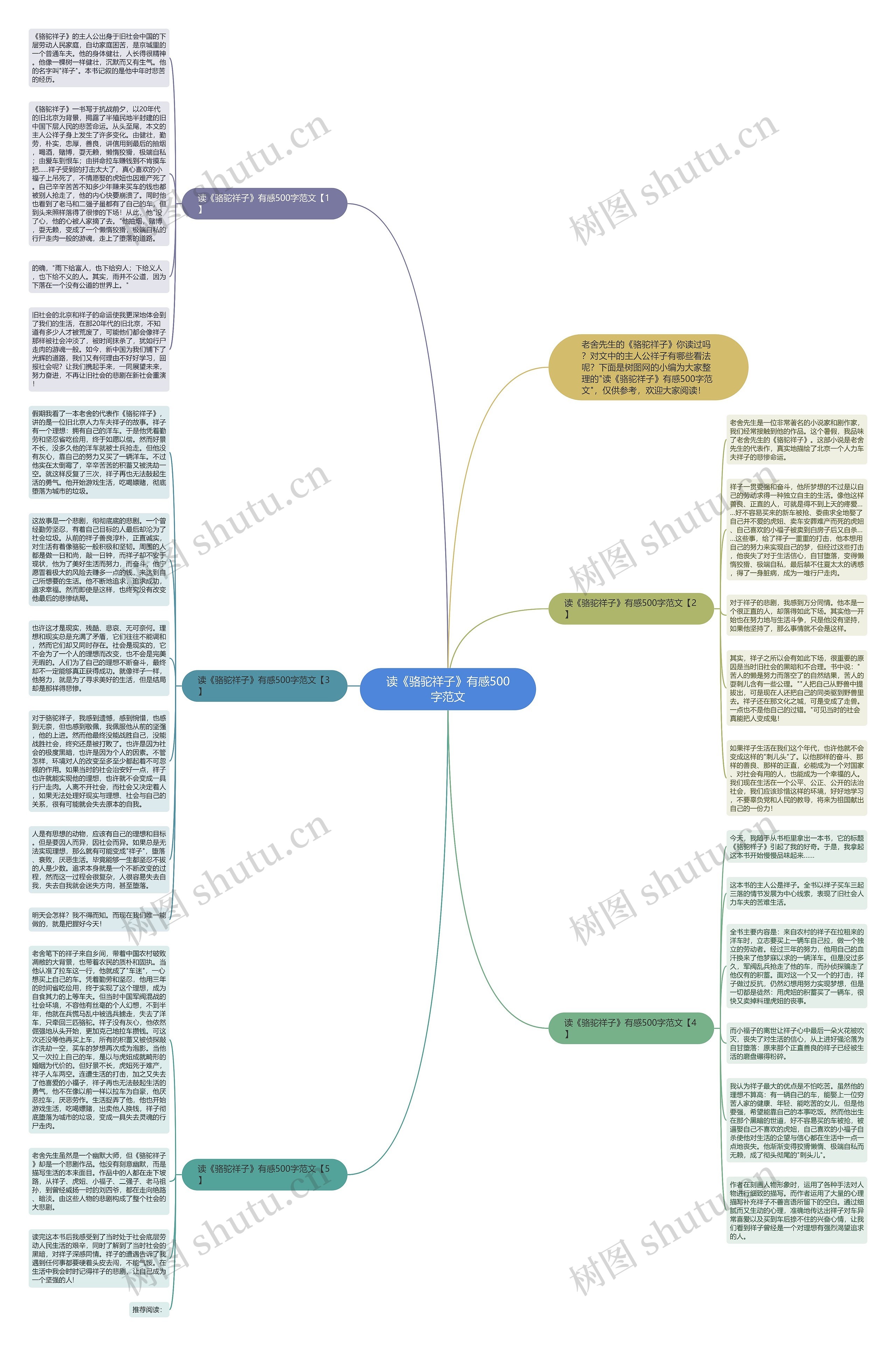 读《骆驼祥子》有感500字范文思维导图