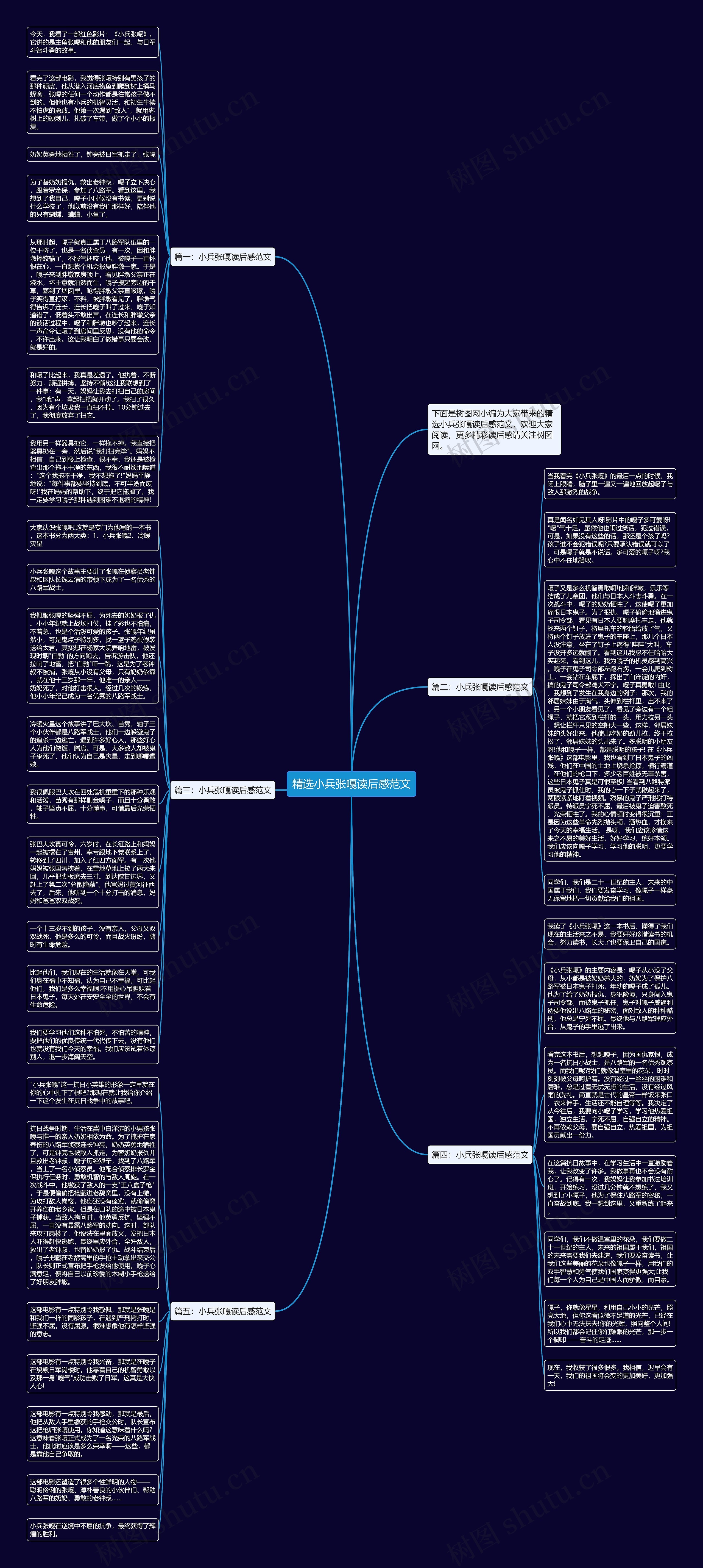 精选小兵张嘎读后感范文思维导图