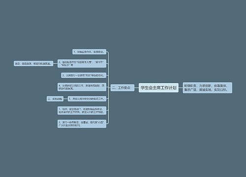 学生会主席工作计划