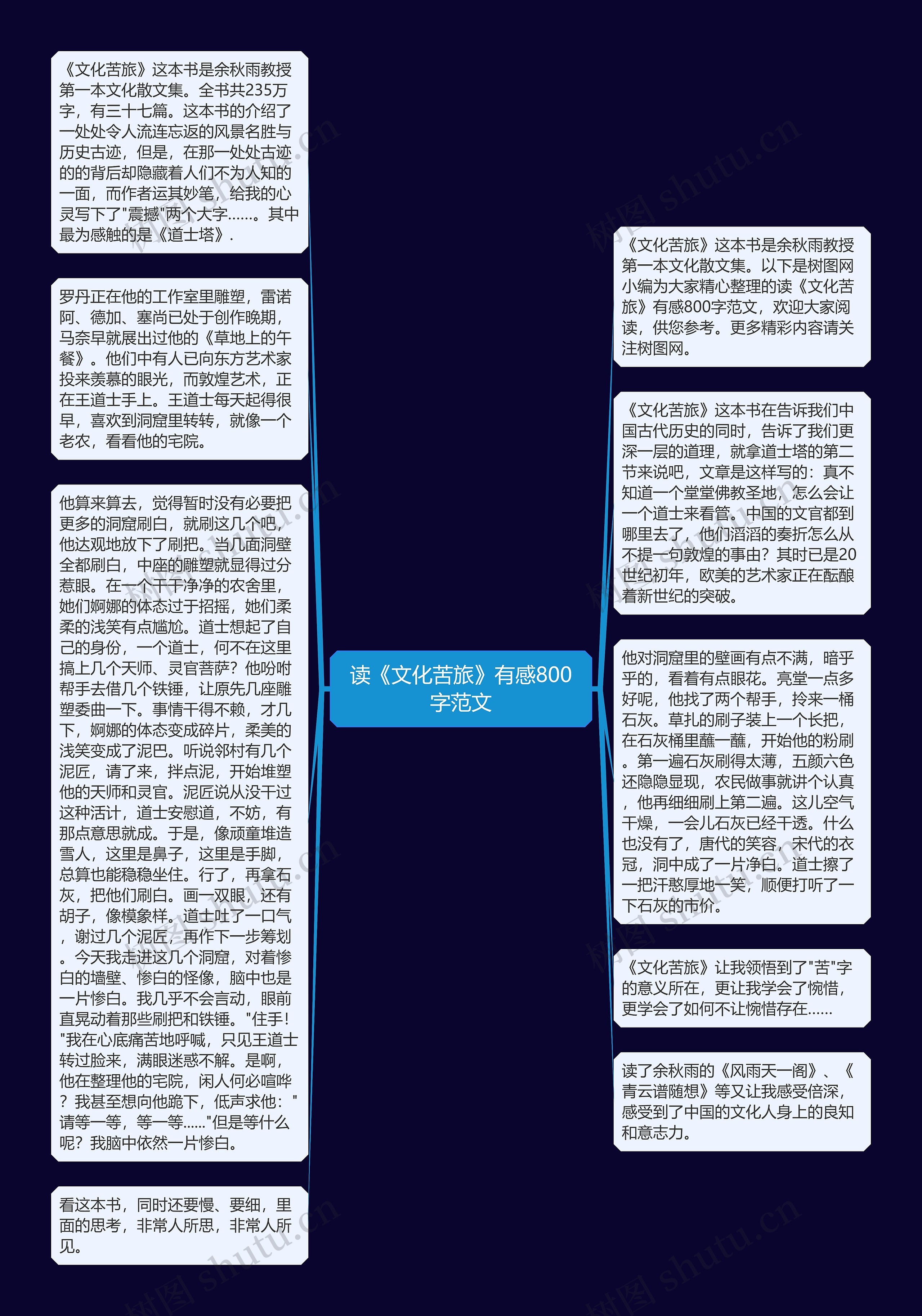 读《文化苦旅》有感800字范文思维导图