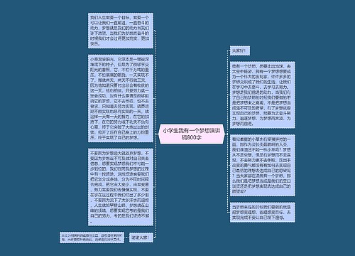 小学生我有一个梦想演讲稿800字