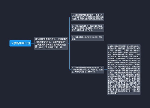 大学新学期计划