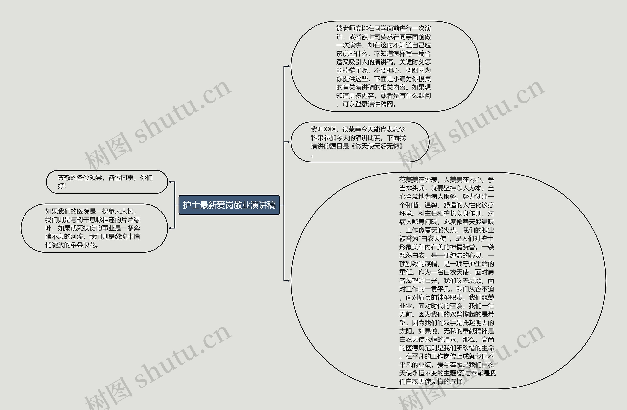 护士最新爱岗敬业演讲稿思维导图