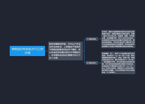 学校自行车协会2015工作计划