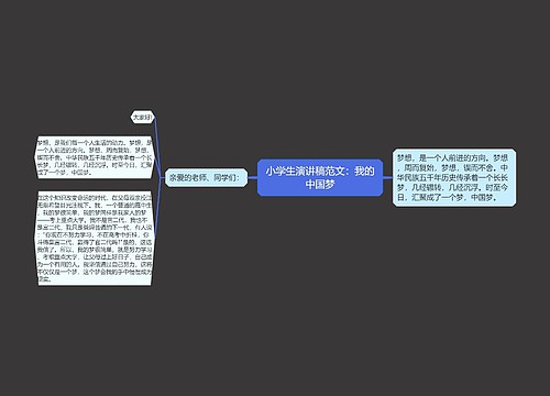 小学生演讲稿范文：我的中国梦