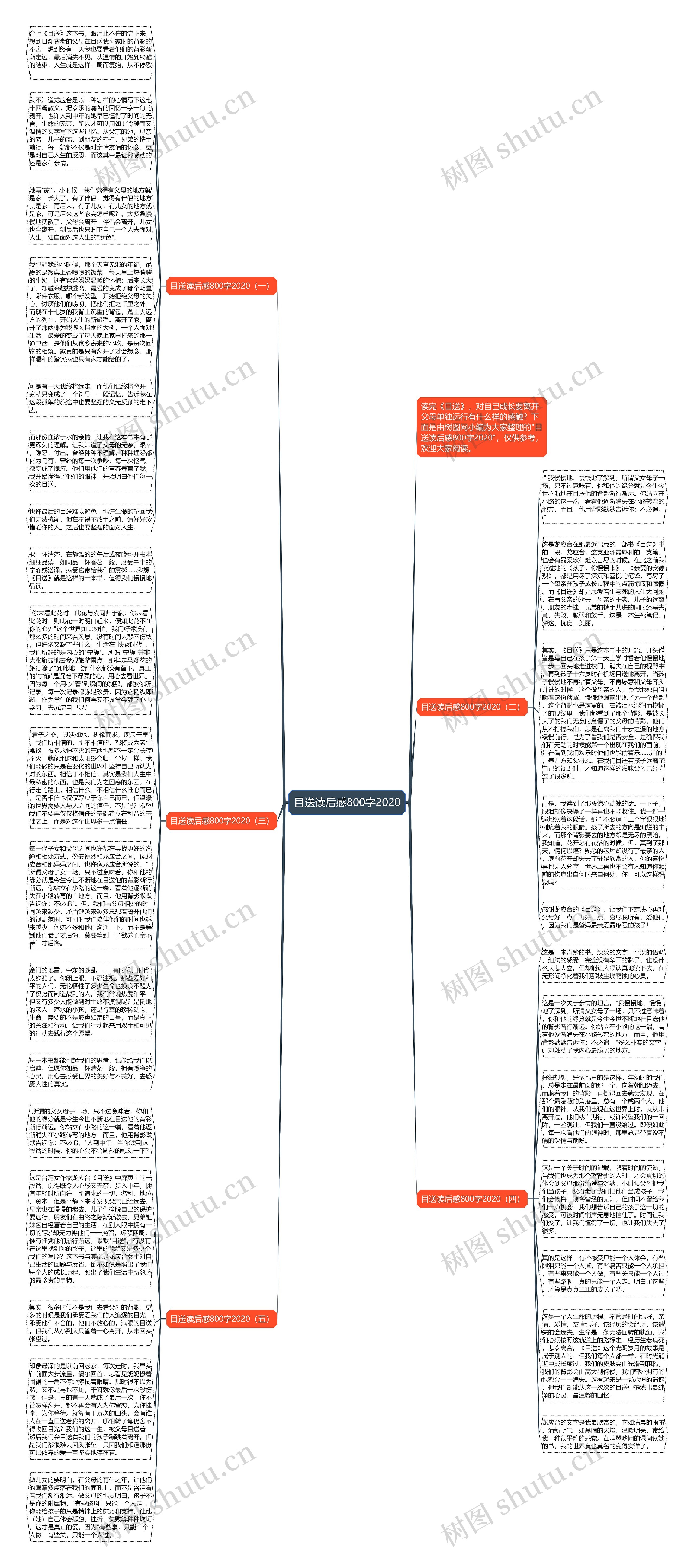 目送读后感800字2020思维导图