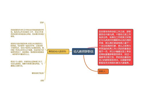 幼儿教师辞职信