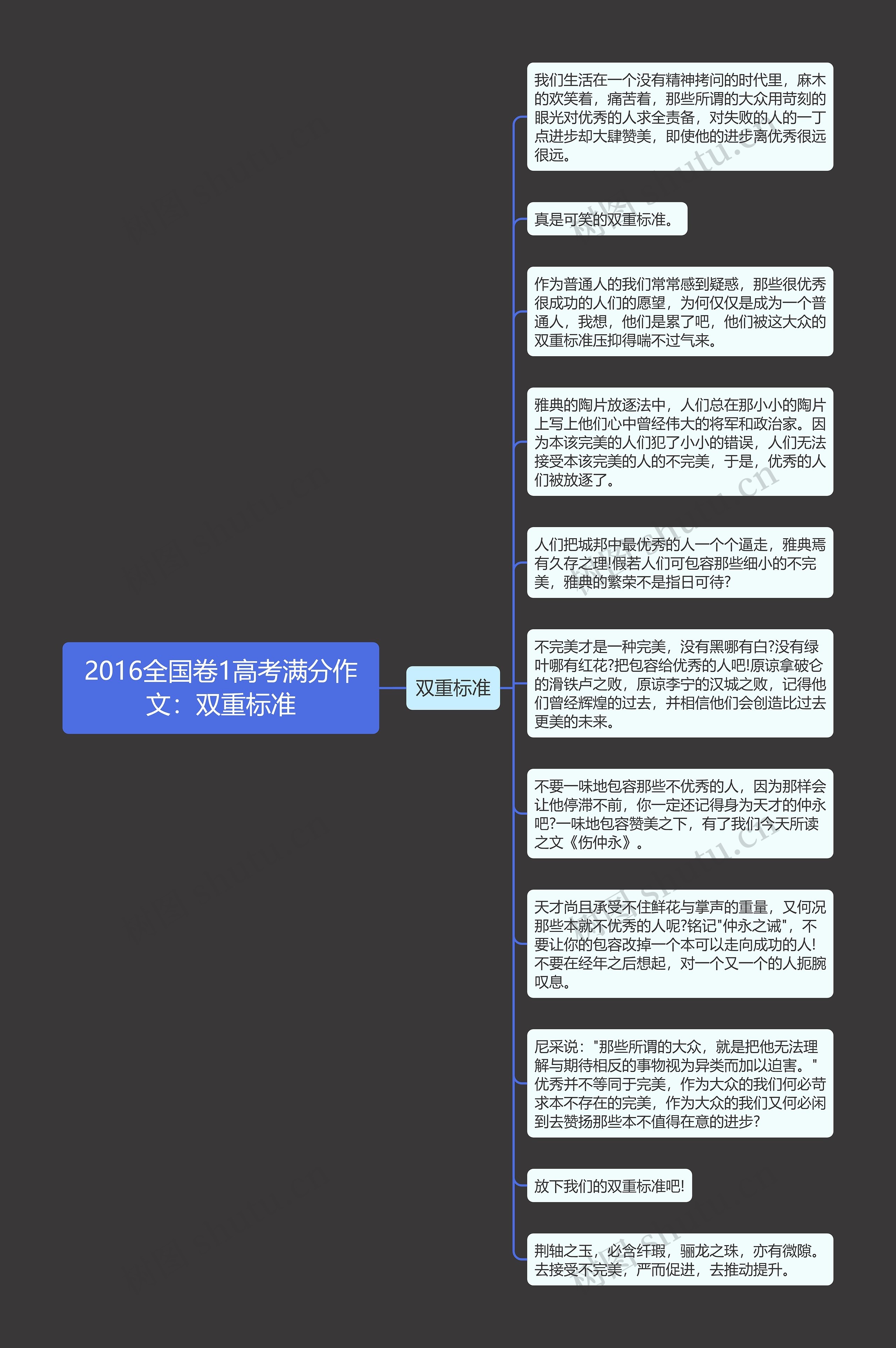 2016全国卷1高考满分作文：双重标准