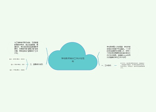 学校教师培训工作计划范例