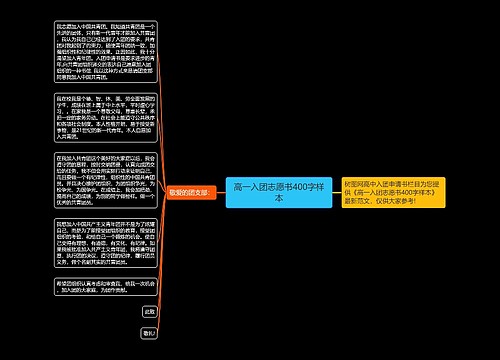 高一入团志愿书400字样本