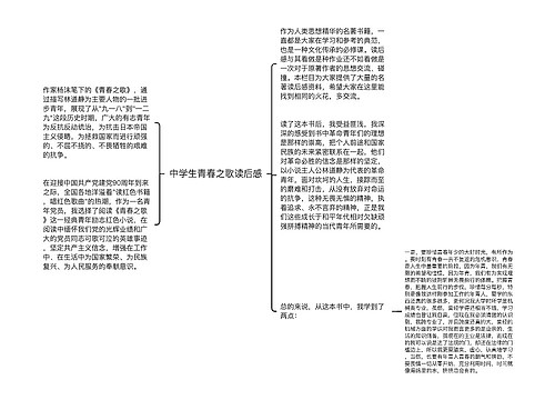 中学生青春之歌读后感