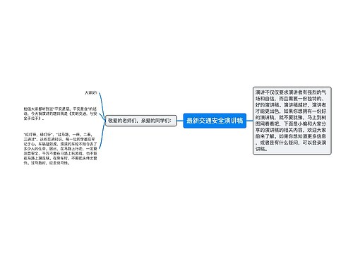 最新交通安全演讲稿