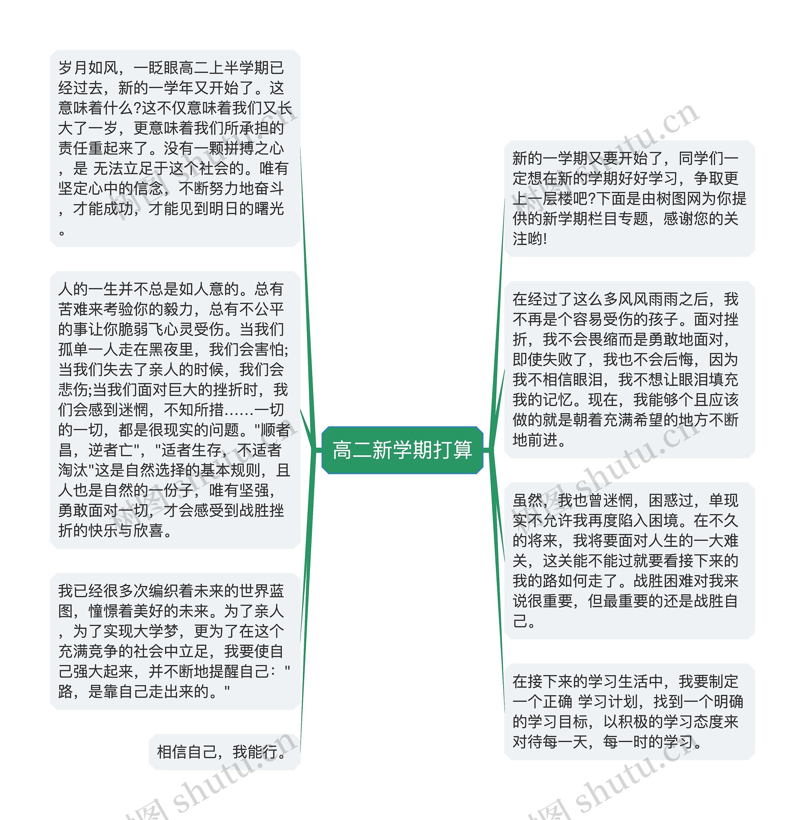 高二新学期打算思维导图