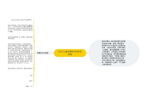 2015入团志愿书300字怎样写