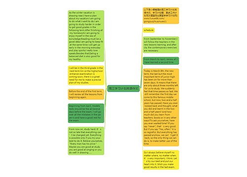高三学习计划英语作文