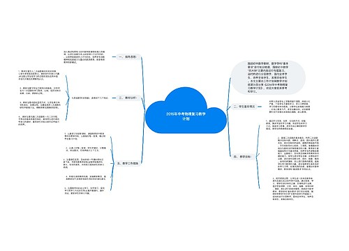 2015年中考物理复习教学计划