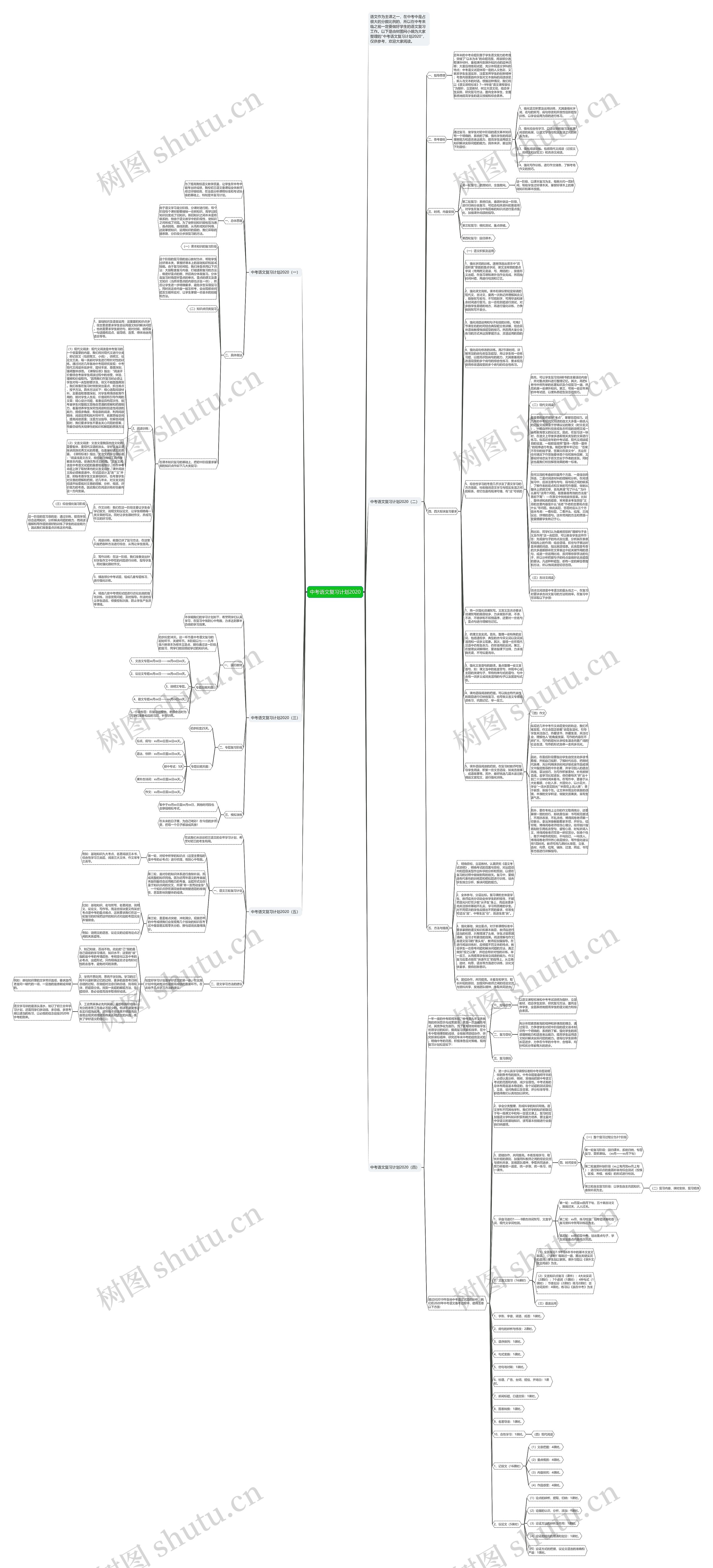 中考语文复习计划2020
