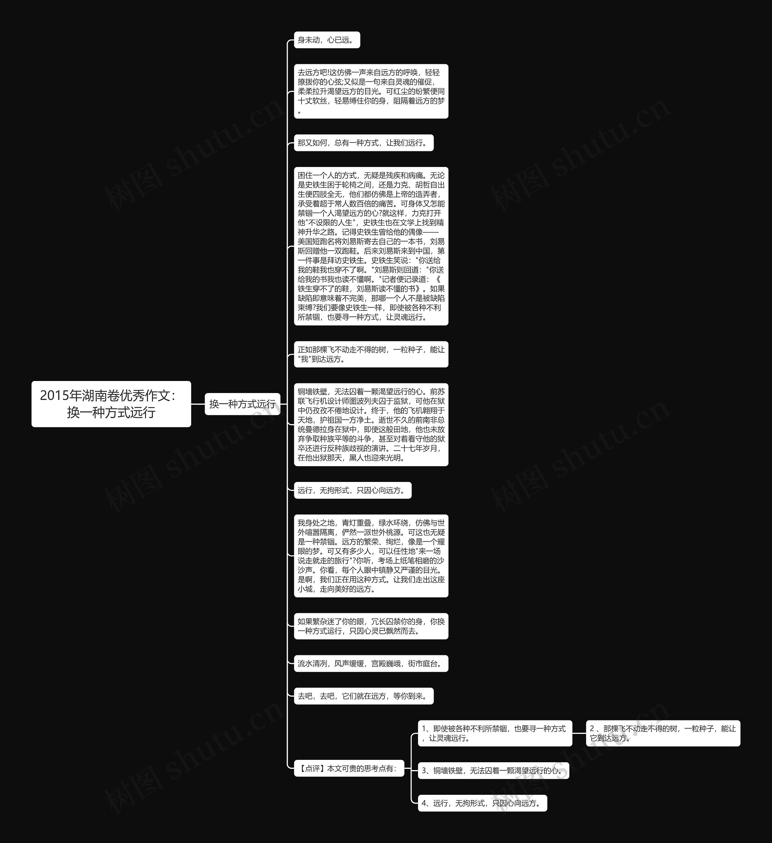 2015年湖南卷优秀作文：换一种方式远行