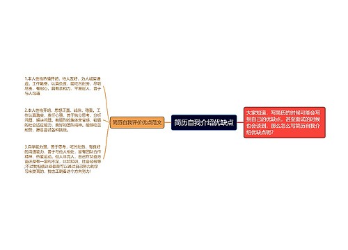 简历自我介绍优缺点
