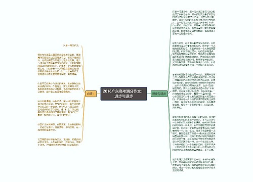 2016广东高考满分作文：进步与退步