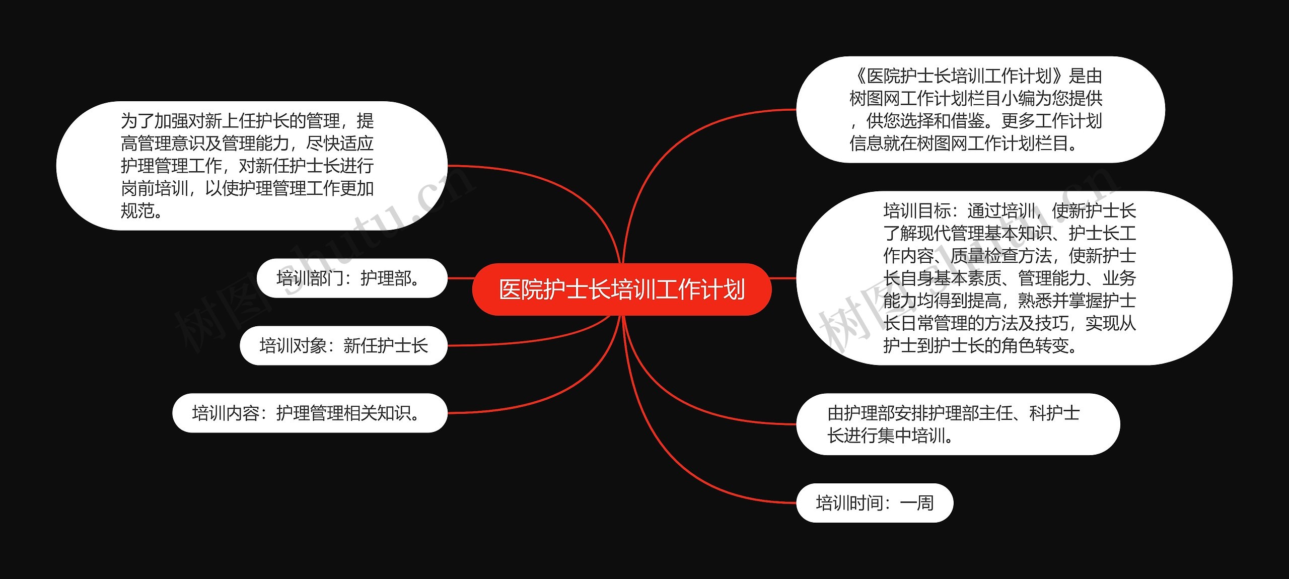 医院护士长培训工作计划思维导图