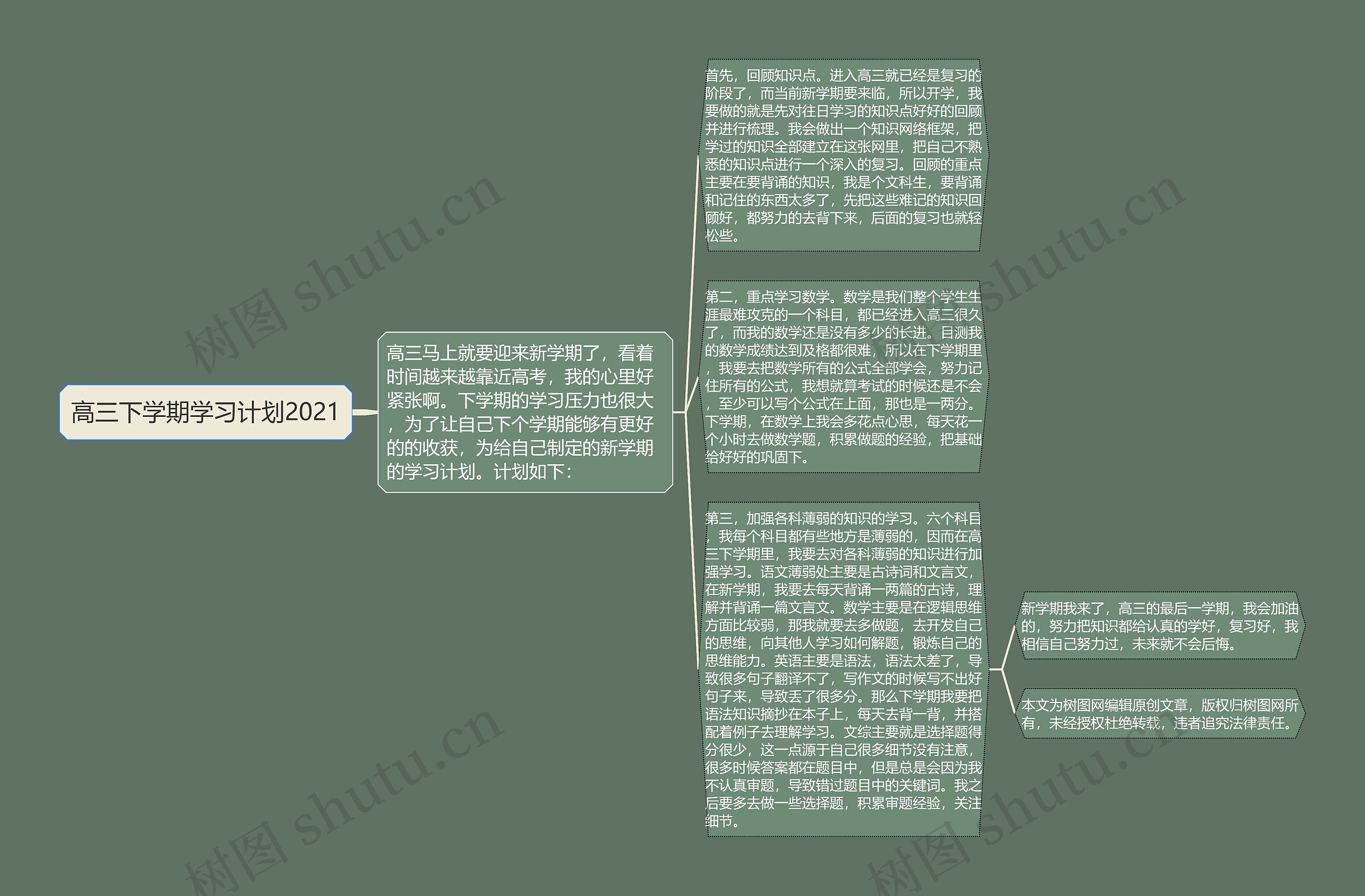 高三下学期学习计划2021
