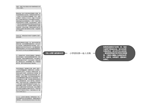 小学读后感—老人与海