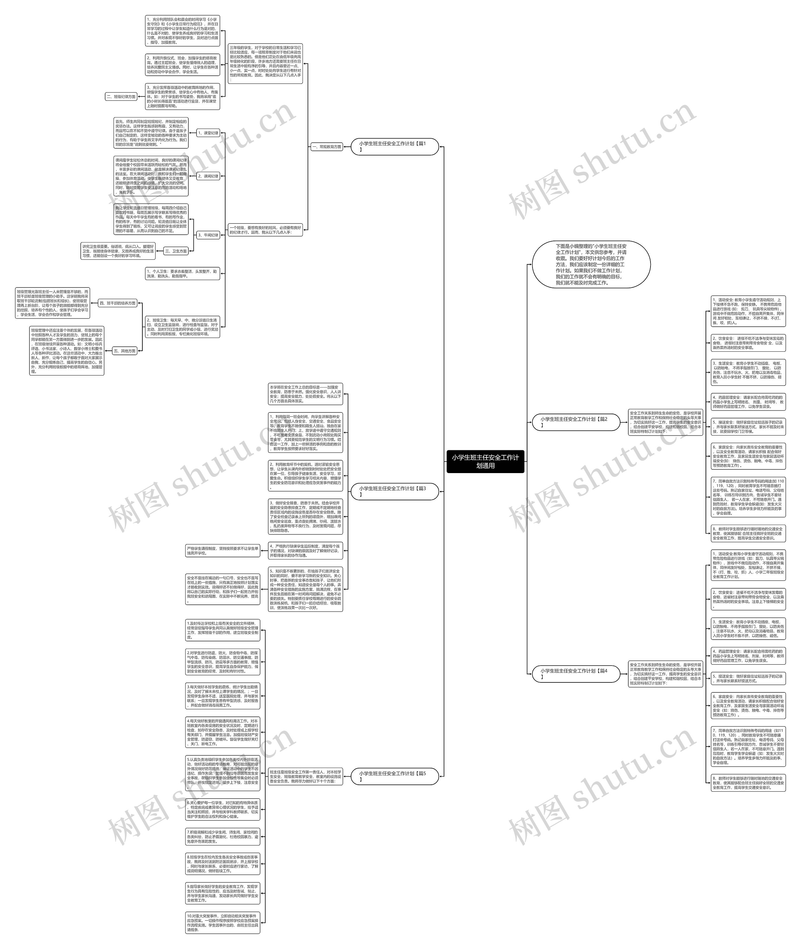 小学生班主任安全工作计划通用